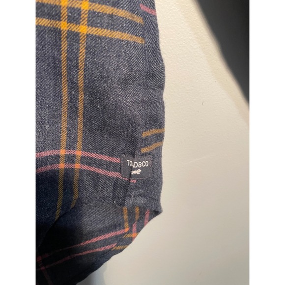 Toad&Co Re-Done Flannel Button Down Shirt in Gray Size Large Granola Girl - Picture 5 of 10